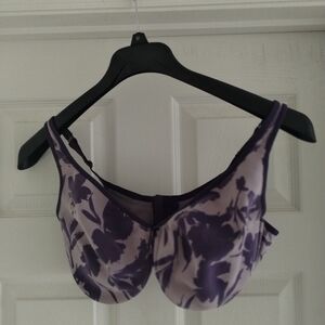 Lavender Floral Women's Bra Size 38 DD